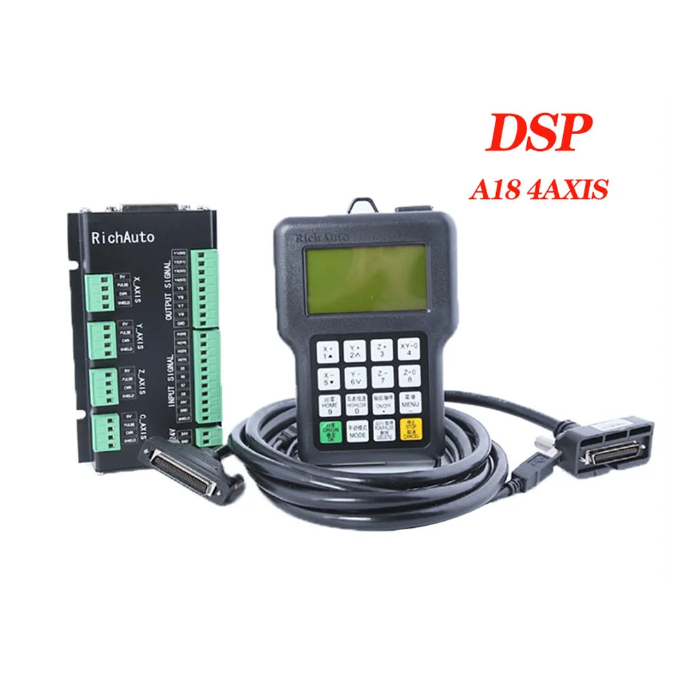 Richauto DspA18 4-axis offline motion controller for engraving machines, laser machines, plasma cutting machines, etc.