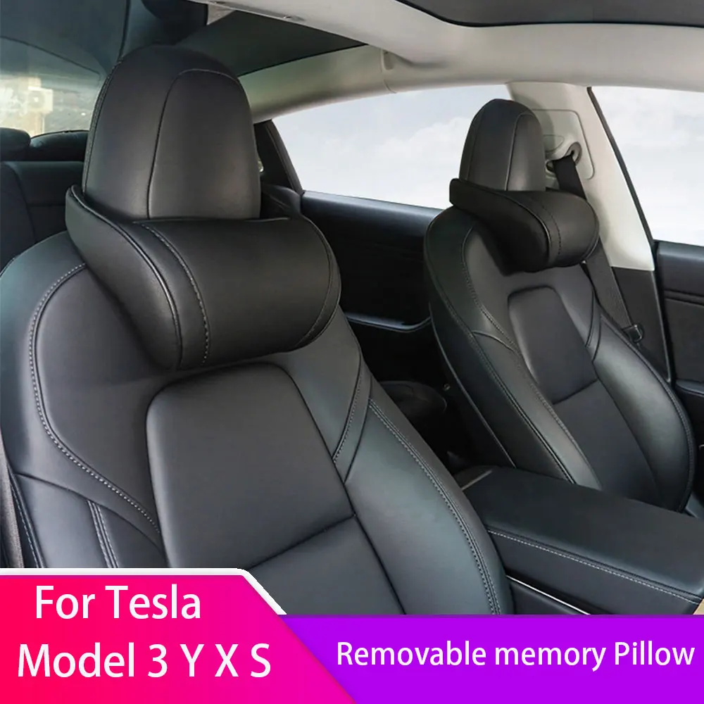 

Neck Pillow For Tesla Model 3 Y S X 2012-2026 Car Seat Headrest Cushion Neck Headrest