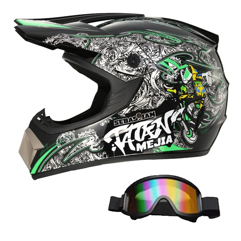 Head Protector for Motocross - Unisex Helmet for Men and Women in Bicycle Downhill ATV Motorcycle and Extreme Sports
