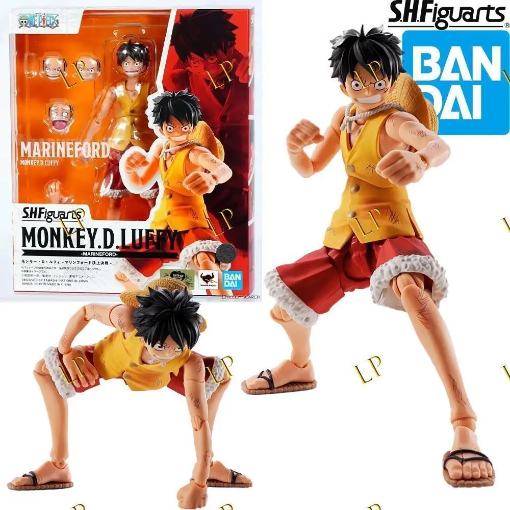 

In Stock Original BANDAI S.H.Figuarts One Piece Luffy Marineford Summit War Anime model action figure Genuine Boxed Toy