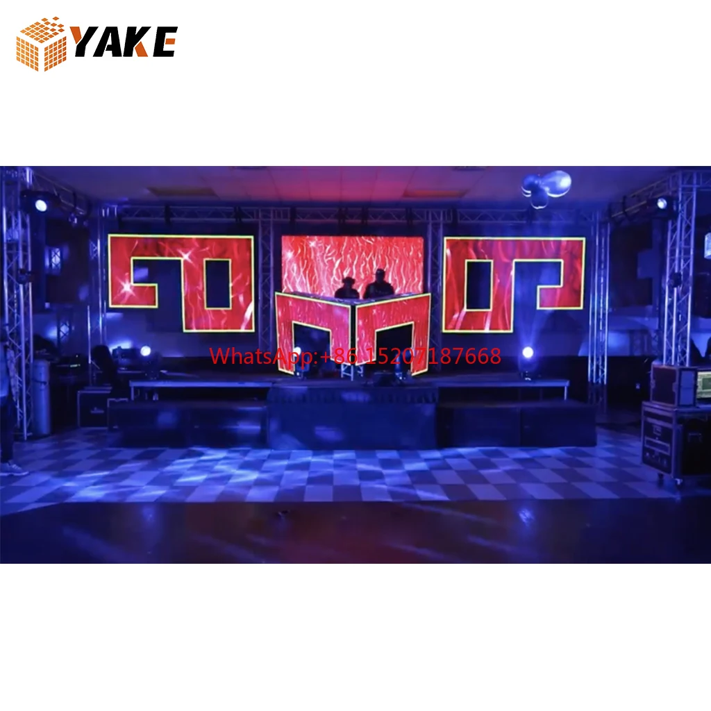 Professional Audio P3 P4 DJ Booth Foldable Cover Screen Decks DJ Event Facade Booth z torbami do noszenia klubu nocnego