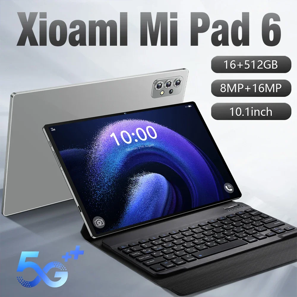 

Global Version New MI PAD 6 PRO Tablet 10000mAh 10.1 Inch 16GB+512GB 5G Dual SIM Phone Call GPS Bluetooth WiFi Google Tablet PC