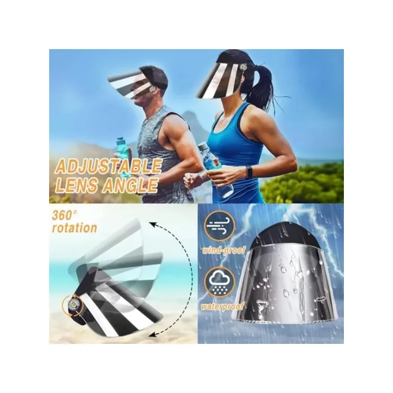 

Four Seasons Men and Women Facial Beauty Visor Anti-UV Sun Hat Adjustable Full Face Protection Beach Hat Holiday Cycling