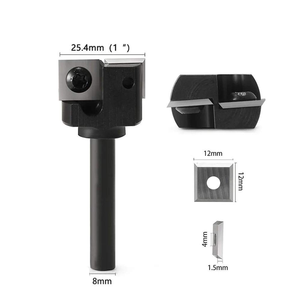

Two Flute T Slot Router Bit 8mm Shank for Accurate Grooving on Solid For Wood Engineered For Wood and Laminated Board Surfaces