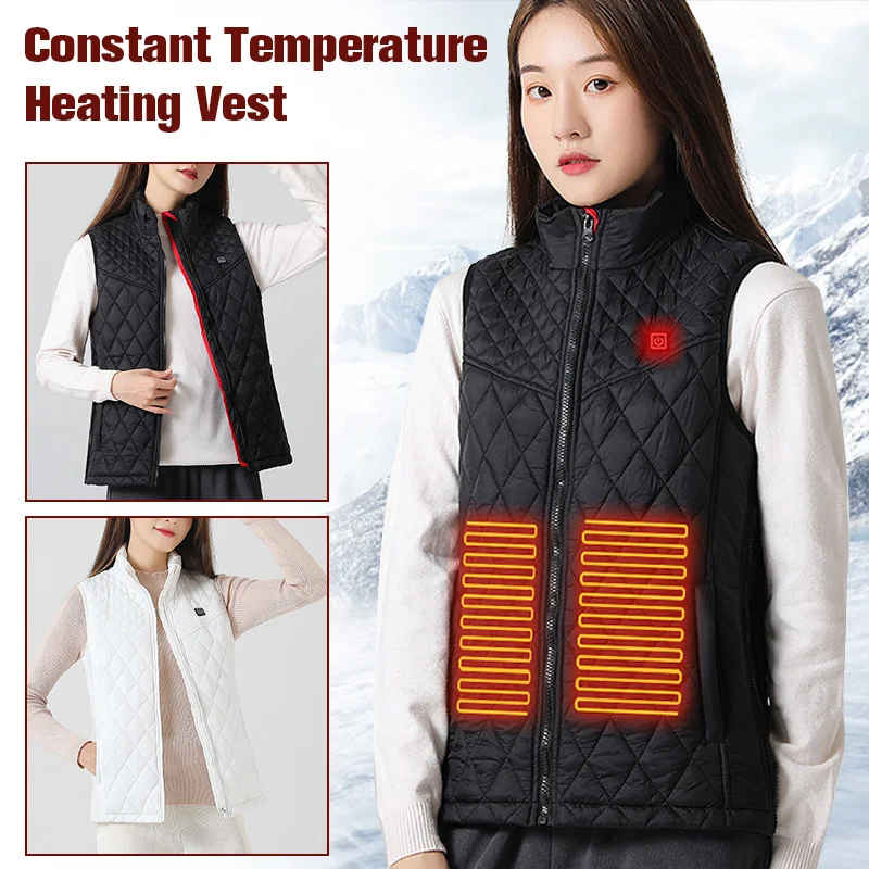 

Heating Vest Rechargeable,warming Heated Jacket with 3 Heating Levels Unisex Heated Clothing Battery Not Included