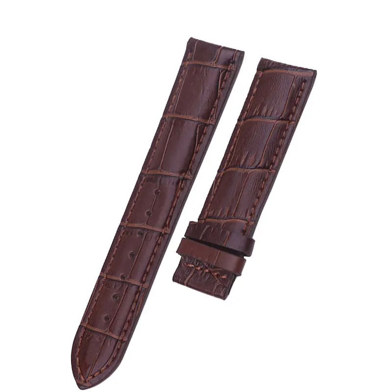 

XIANERSHANG Soft Alligator Pattern Cowhide Watch Band 18MM 19MM 20MM Genuine Leather Belt Luxury Cowhide Strap Watch Accessories