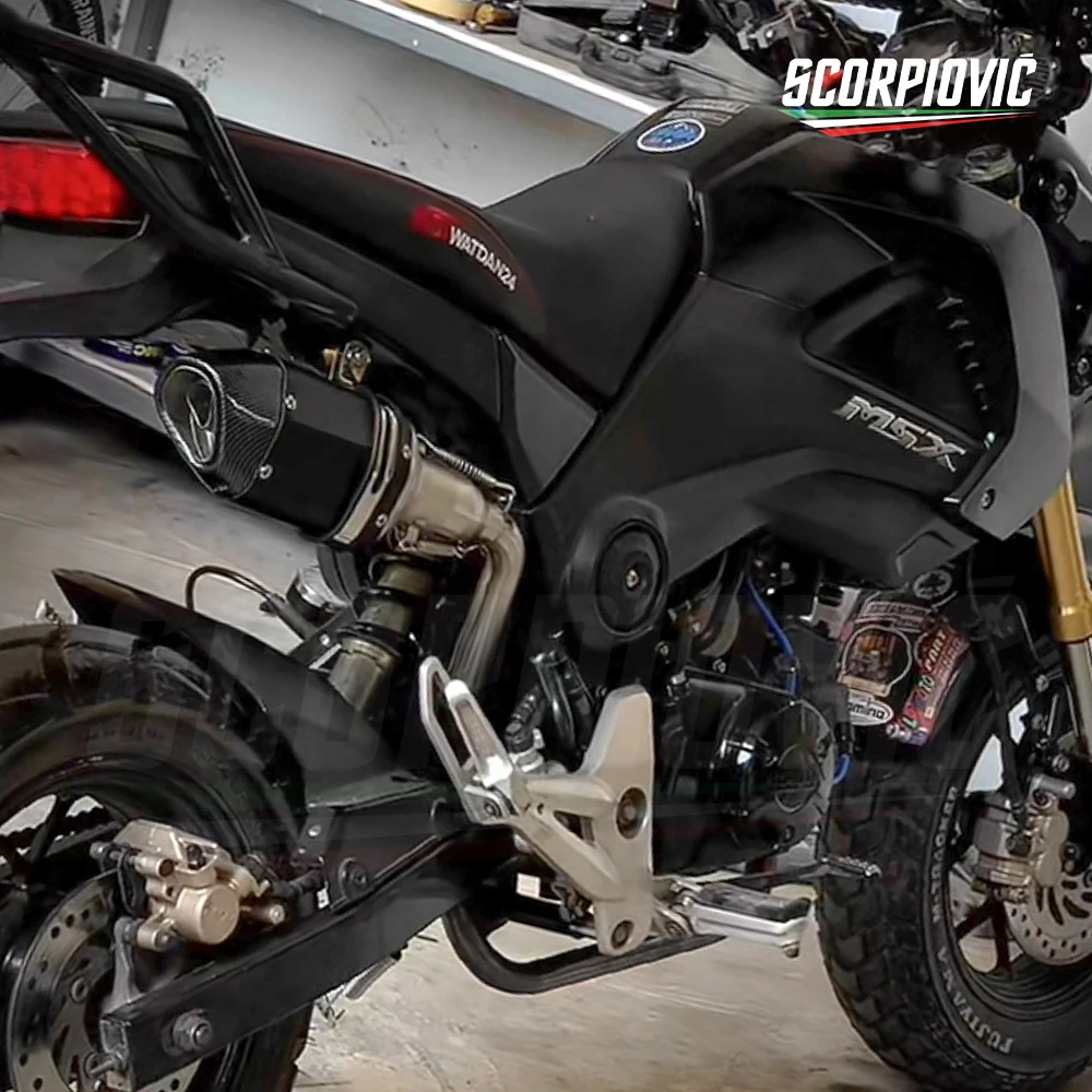 MSX125 Motorcycle Exhaust Full Systems SC89 Muffler Modified For Honda GROM MSX125 2013 2014 2015 2016 2017 2018 2019 2020