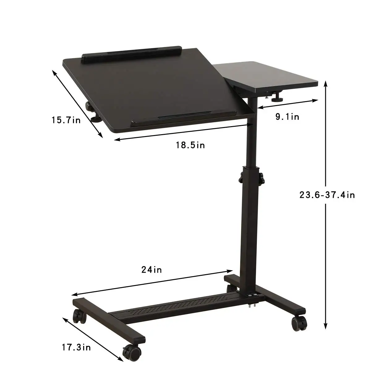 Mesa sobre cama con ruedas ajustables |   Mesa rodante para ordenador portátil, escritorio sobre cama, bandeja para Hospital, mesa, sofá, silla, mesa auxiliar