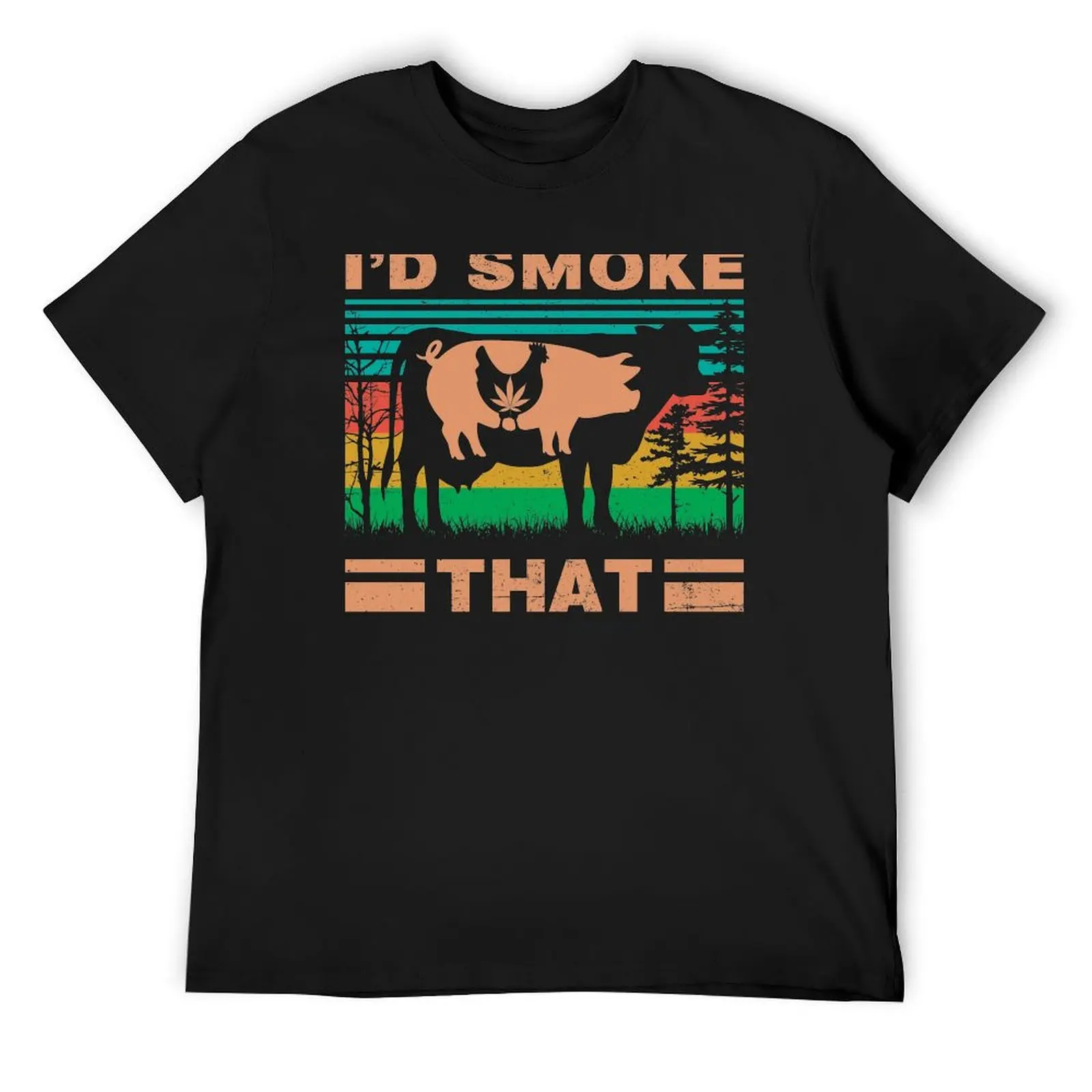 

Funny Barbecue I'd Smoke That T-Shirt shirts graphic tee boys animal print Men's t shirts