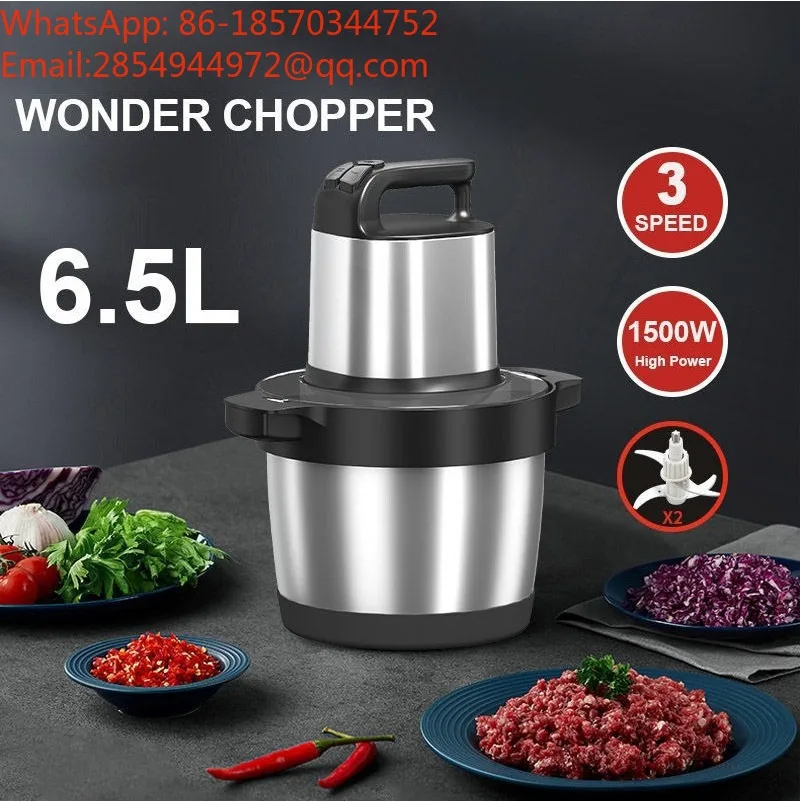 2026    European Standard, Meat Grinder 6.5L Large Capacity Mixer, Vegetable Mincing Machine 1500W