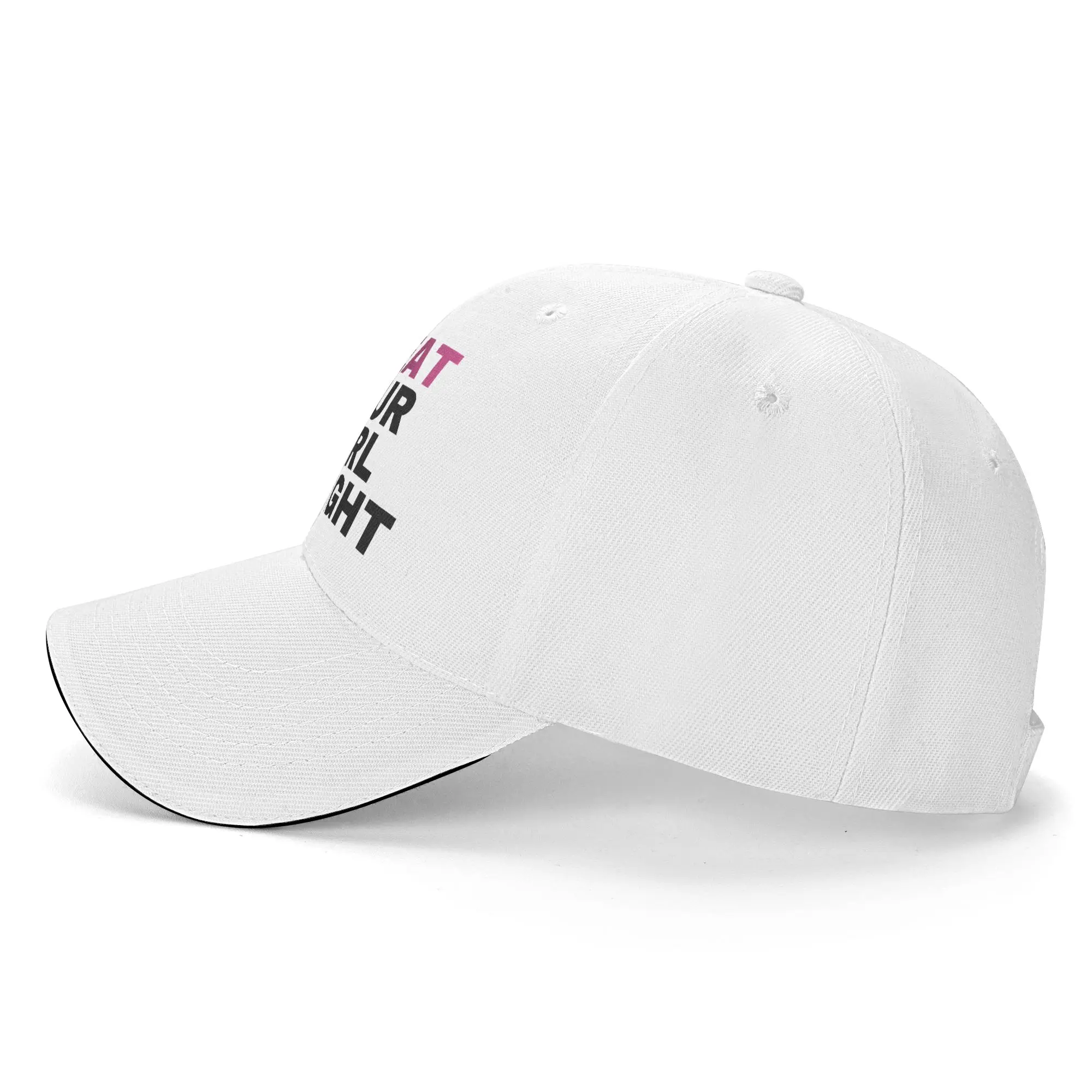 Funny Treat Eat Your Girl Right  Sandwich Hat Unisex ,Hip-Hop,Baseball Caps Joke Hat Adjustable Polyester Racing Cap Summer Hat