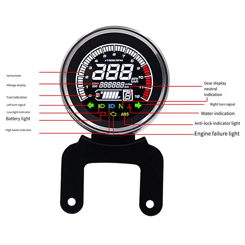 

Multi-Purpose Instrument Odometer Plastic Multipurpose Meter Odometer Motorcycle Supplies-ABQA