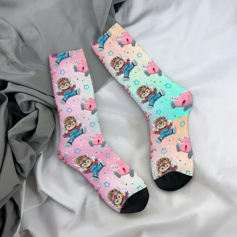 Funny Arale Norimaki And Poo Socks Women Men Warm 3D Printing Dr Slump Anime Football Sports Socks