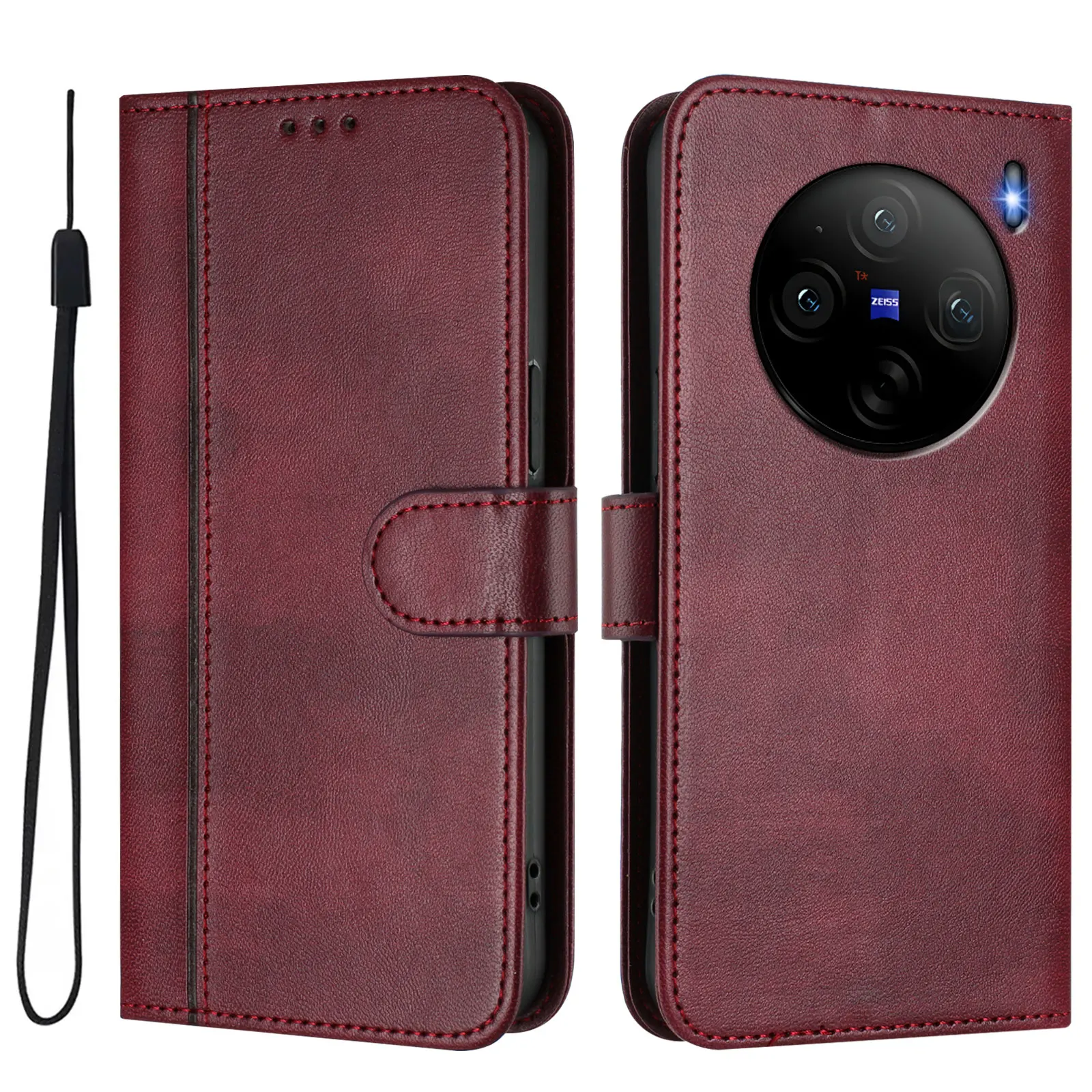 

Магнитный чехол-кошелек для телефона VIVO X300 Pro X300 X100s Pro X100 Pro X100s X100 T4x T4 T3 Ultra T3x T2 T1, кожаный чехол