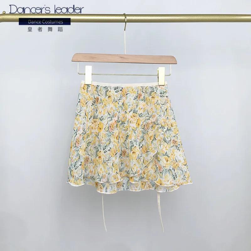 تنورة باليه قصيرة متنوعة من الزهور الكبيرة للنساء، تنورة رقص لممارسة الجمباز، تنورة غنائية باليه للبالغين #4