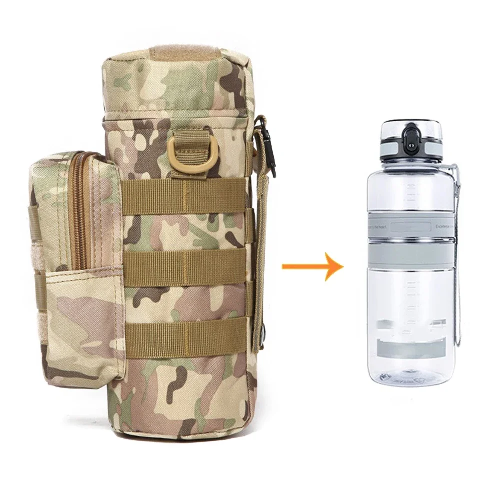 Bolsa táctica Molle para botella de agua, soporte para deportes al aire libre, viajes, Camping, senderismo, ciclismo, pesca, caza, hervidor, riñonera