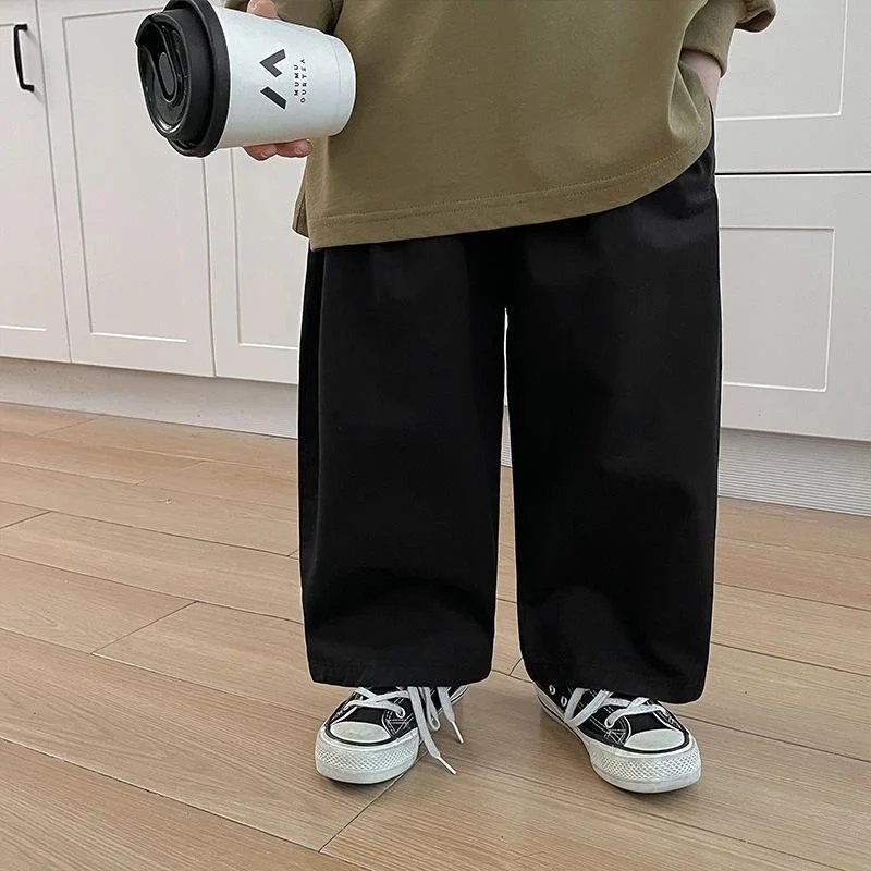 한국 아기 소년 운동복 어린이 가을 긴 바지 어린이 소년 스포츠 솔리드 컬러 바지 유아 팬티 유아 봄 바지