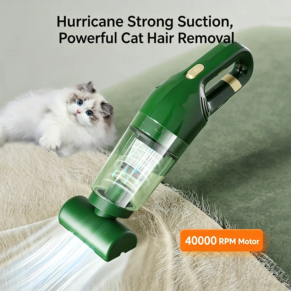 Portable Electric Pet Hair Remover High Suction Cat Dog Hair Vacuum Cleaner Mini Handheld Pet Fur Cleaning Grooming House Tool