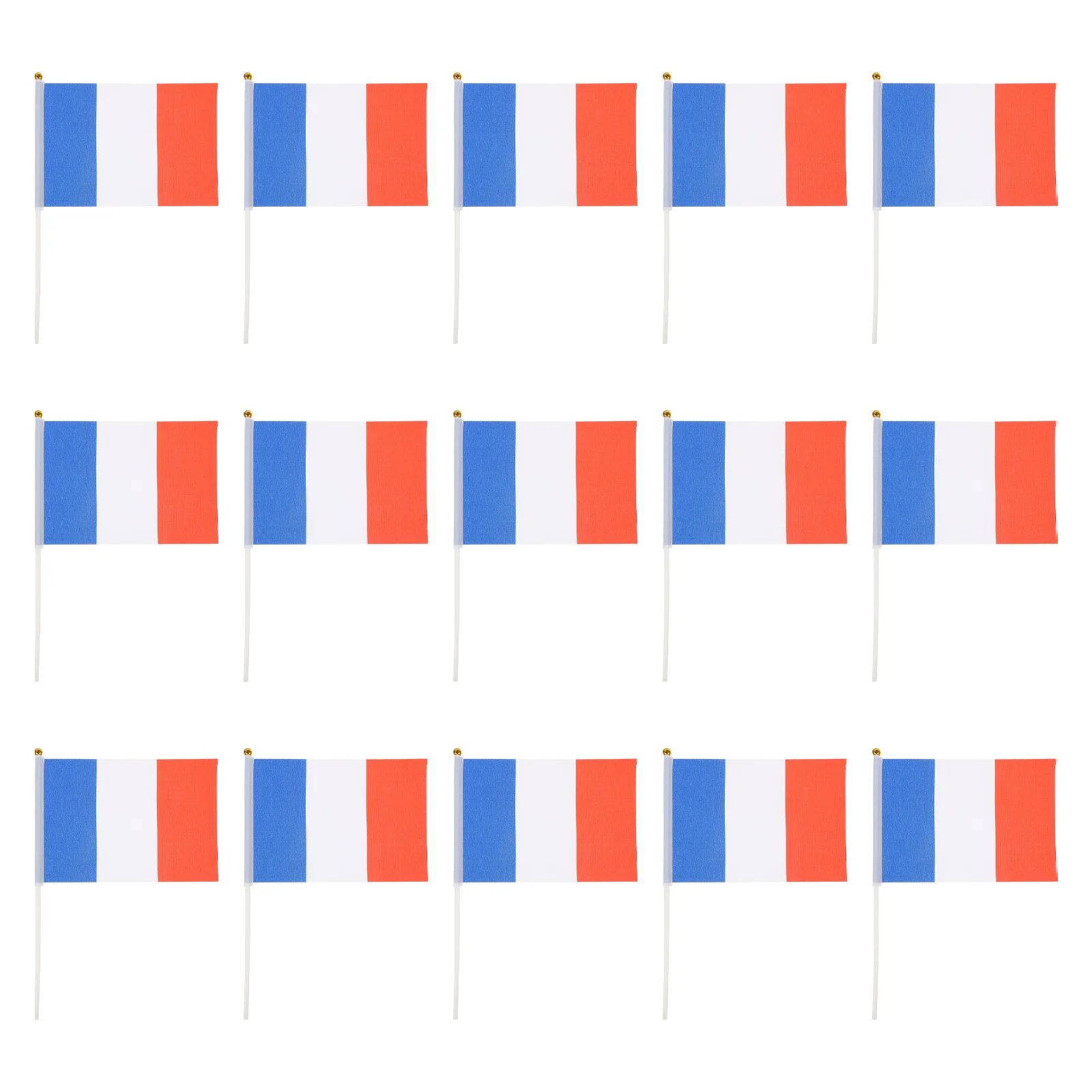 

50Pcs H held National Flags Durable ABS Stick Mini Polyester Patriotic Decorations for Parties Festivals Celebrations