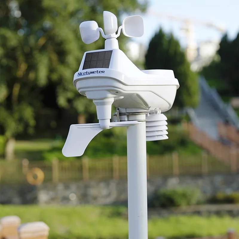 Waterproof outdoor weather giant color display WiFi wind speed sensor automatic wireless professional weather station