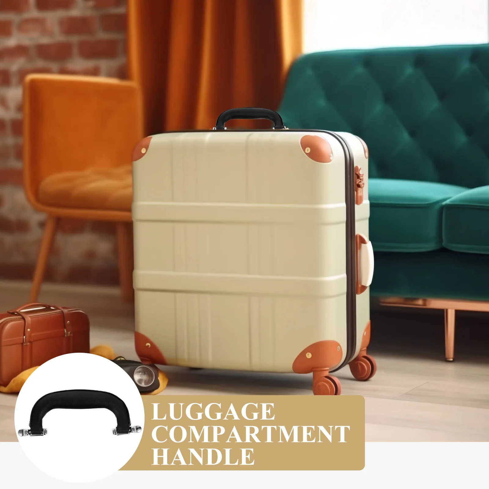 

2pcs Luggage Handle Grip Replacement For Suitcase Case Toolbox Foldable Durable Handle Travel Accessories Teaching