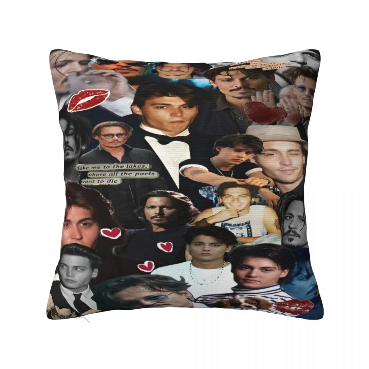 Home Decor Johnny Depp actor Pillowcase Accessories Pillow Covers Square Multiple Sizes