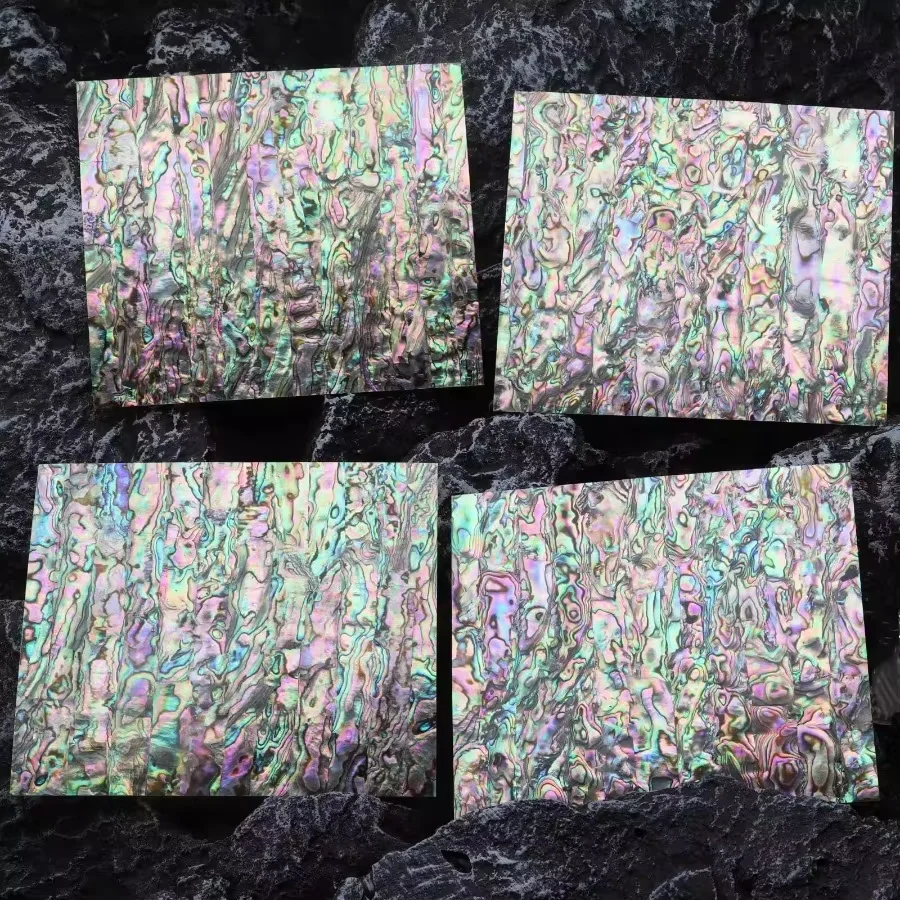14X12CM Natural Paua Abalone Flat Shell Inlay Material Slab Mother of Pearl Inlay Veneer Luthier Supply DIY Project Handicraft