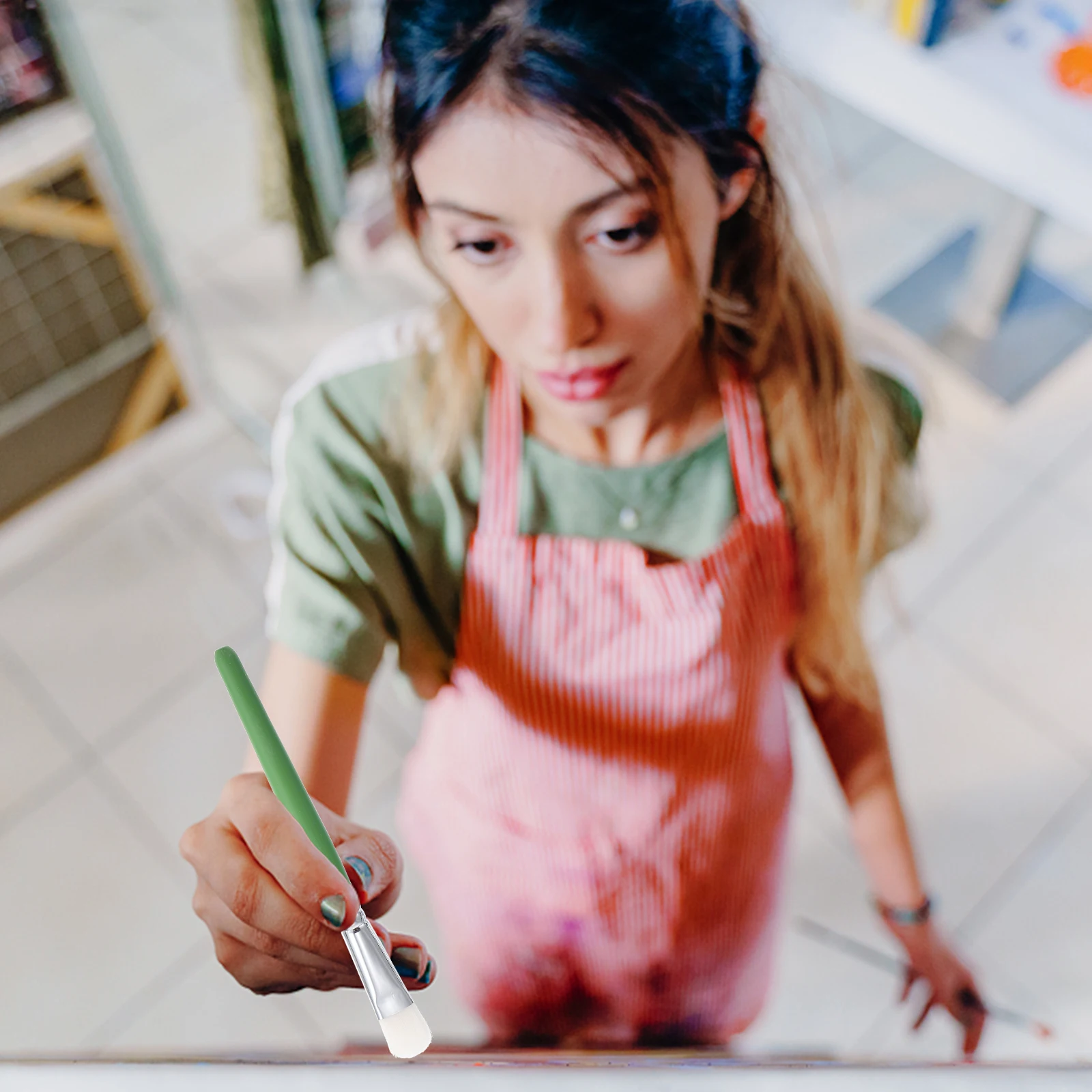 

6Pcs Wooden Handle Small Paint Brush For Children Painting Supplies Drawing Tools Watercolor Brushes