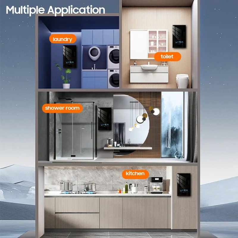 المنزل الحائط 6500 7500 8500 واط الحمام المطبخ دش Tankless لحظة سخانات المياه الساخنة الكهربائية مع شاشة ديجيتال