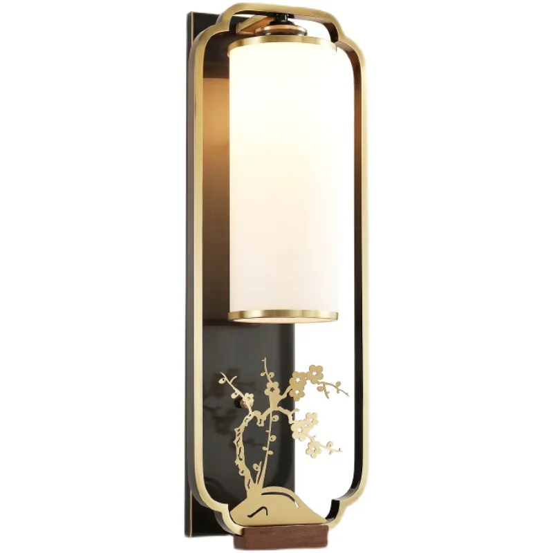 

Modern, new Chinese style, wall lamp, all copper, living room, TV, background