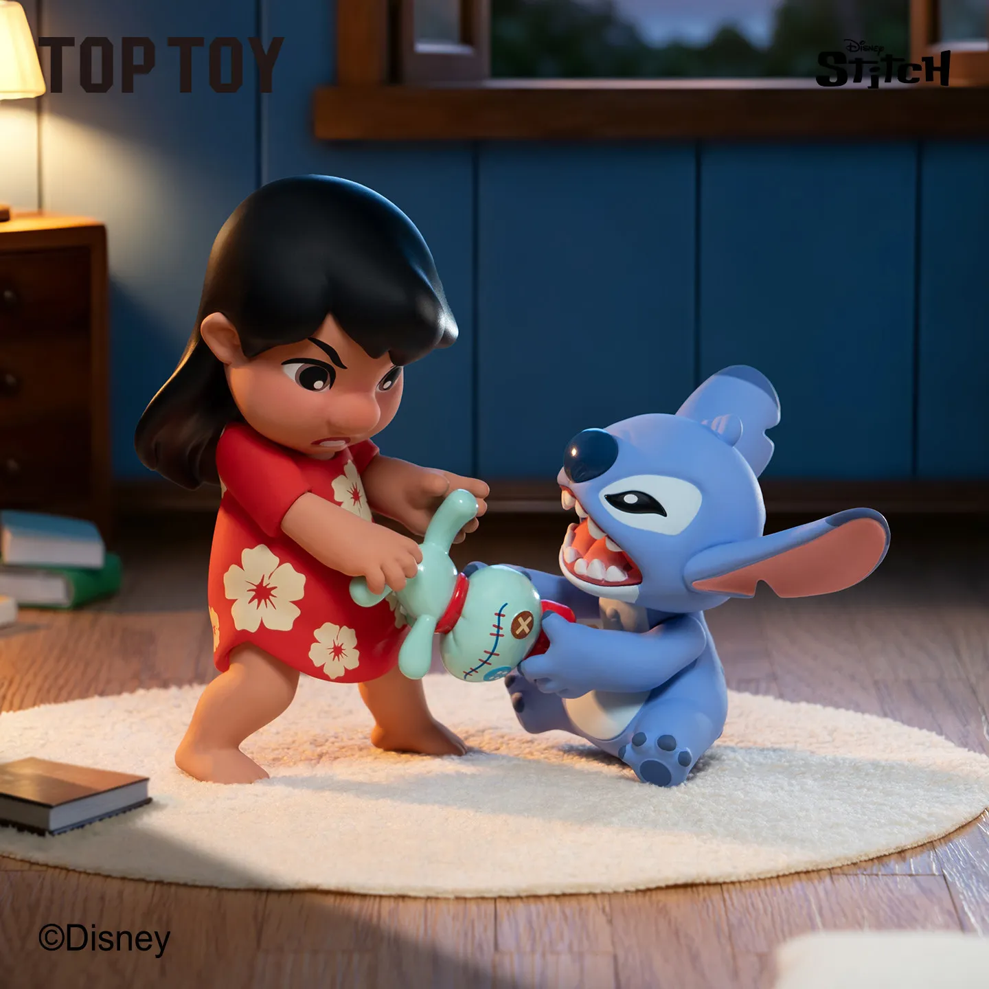 TOPTOY Stitch y Lilo Happy Daily Blind Box, Figura Coleccionable con Accesorio Extraíble, Adorno de Escritorio, Regalo de Cumpleaños
