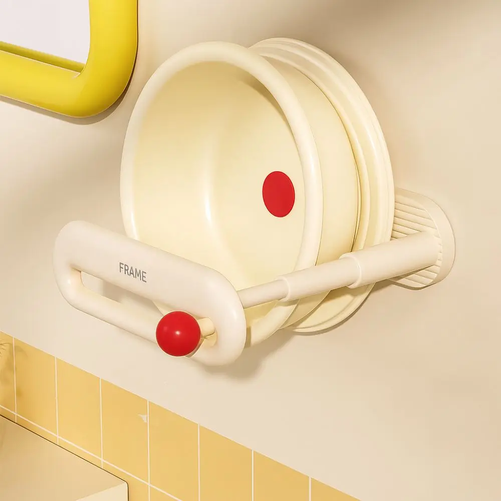 

Adjustable Telescopic Washbasin Rack Save Space Wall Mounted Scalable Basin Holder Foldable Plastic Towel Rack Laundry Room