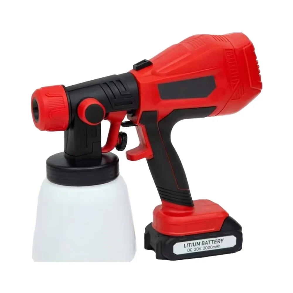 Portable Small DIY Latex Painting Spray Gun Household Industrial Use Plastic Pressure Feed Power Spraying Lithium Machine 21v