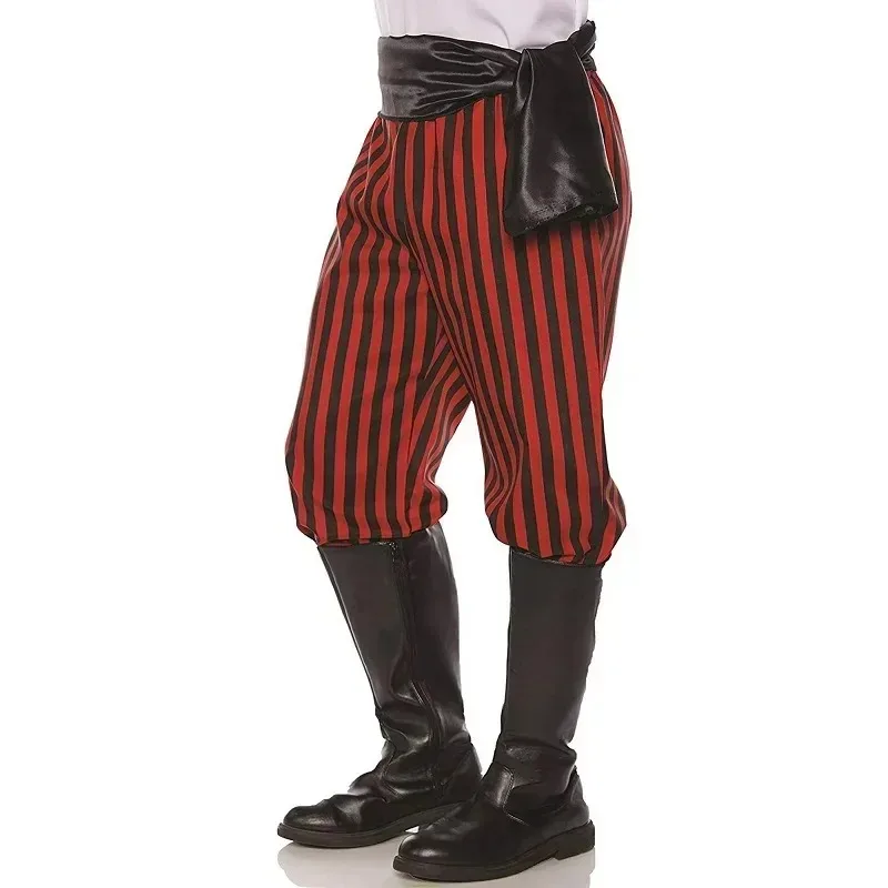 Mittelalterliche Renaissance-Gothic-Hose mit Streifen, Lose Bandage-Hose, Clown-Piraten-Cosplay-Bühnenkostüm, Freizeithose – Detail 2