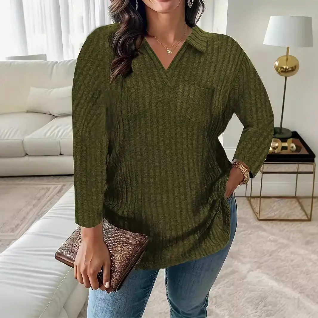 Langes Sve-T-Shirt für Damen mit Pit-Streifen, lässiges SLE-Polyester-Spandex-Mischung, bequeme Passform, Overhead-Design