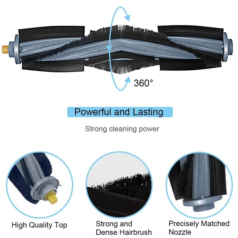 Substituição Roller Brush Side Brush, Filtros Hepa para Ecovacs, Deebot X1turbo, X1omni Robot, Aspirador de pó Acessórios