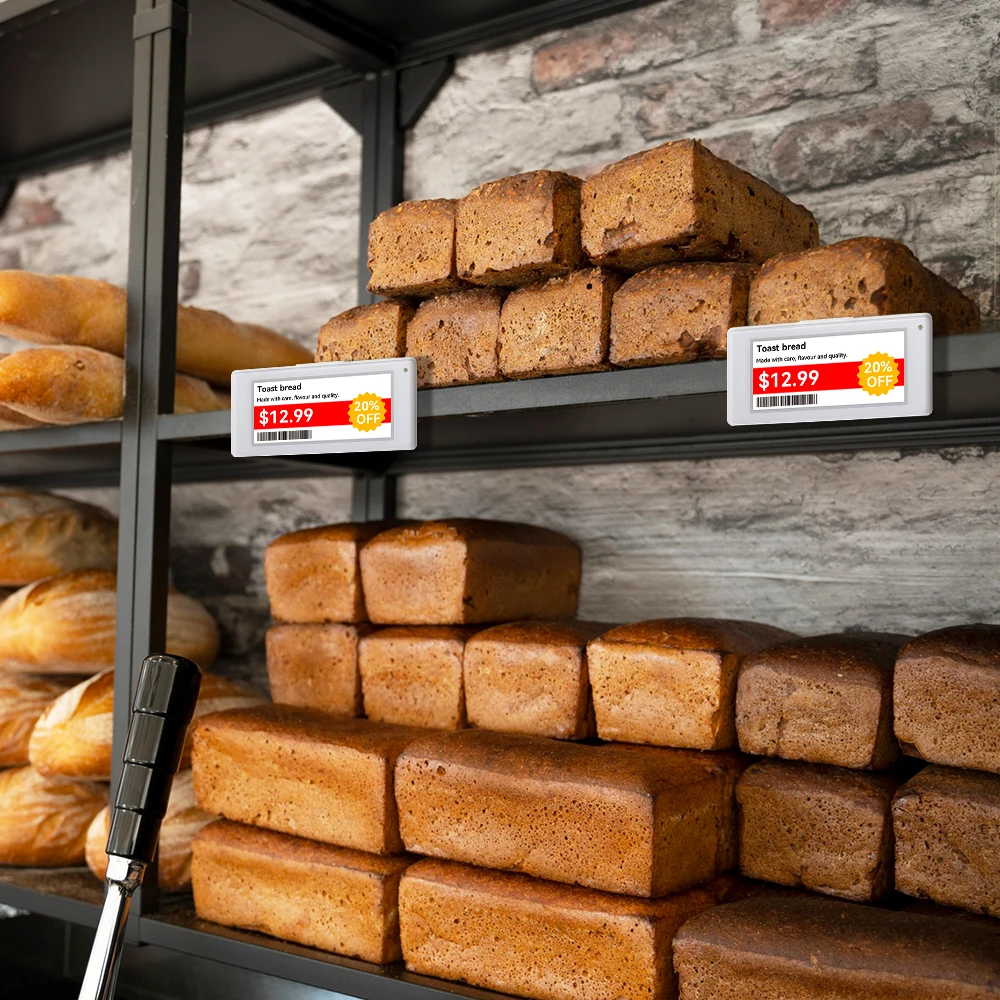 11 Pcs 4-Color 2.4GHz Digital Electronic Shelf Labels ESL Sample Demo for Supermarket Pricing