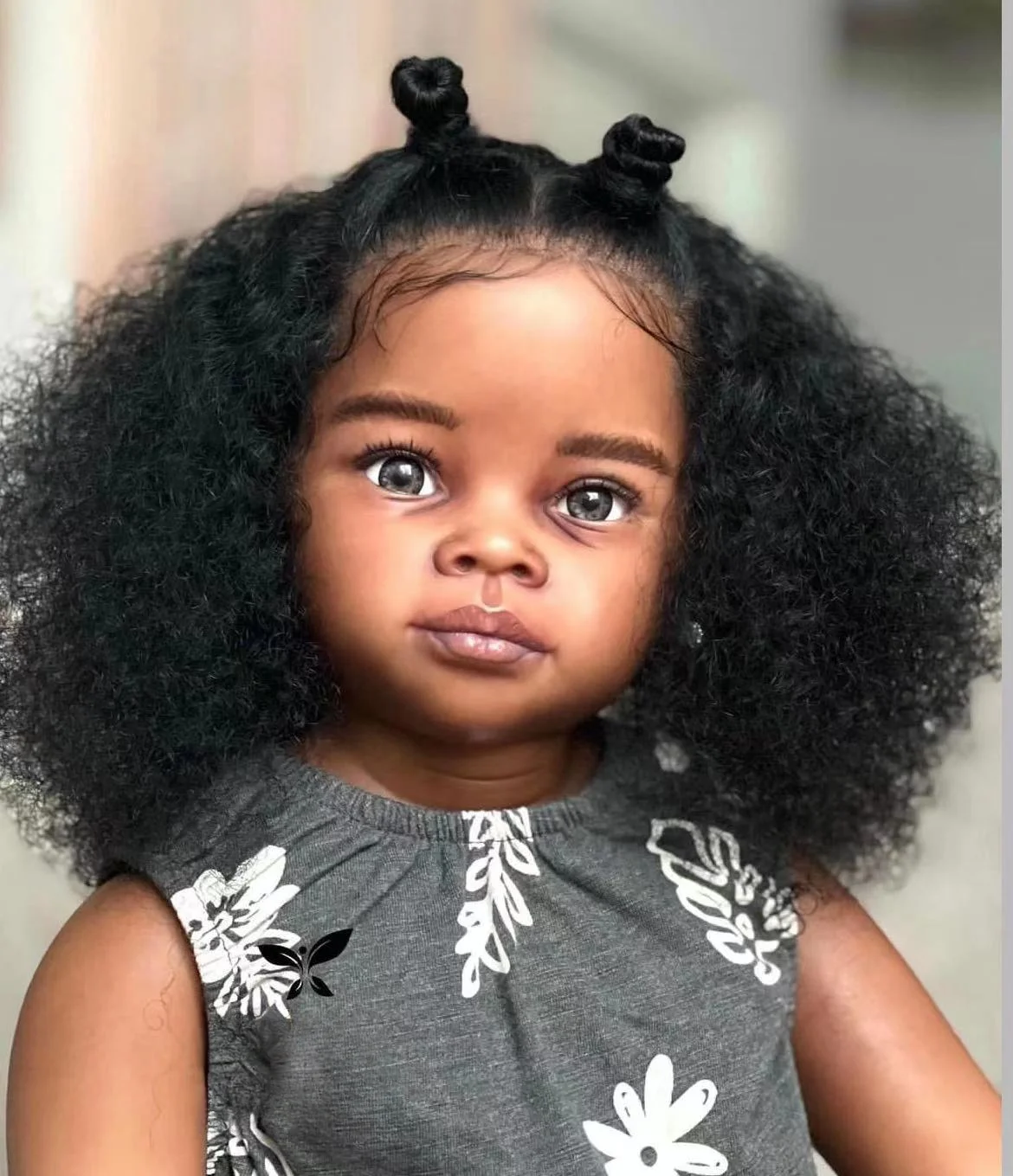 

FBBD Customized Limited Supply 32inch Reborn Bbay Doll Meili With Dark Skin With Curly Same Hair Already Finished Doll