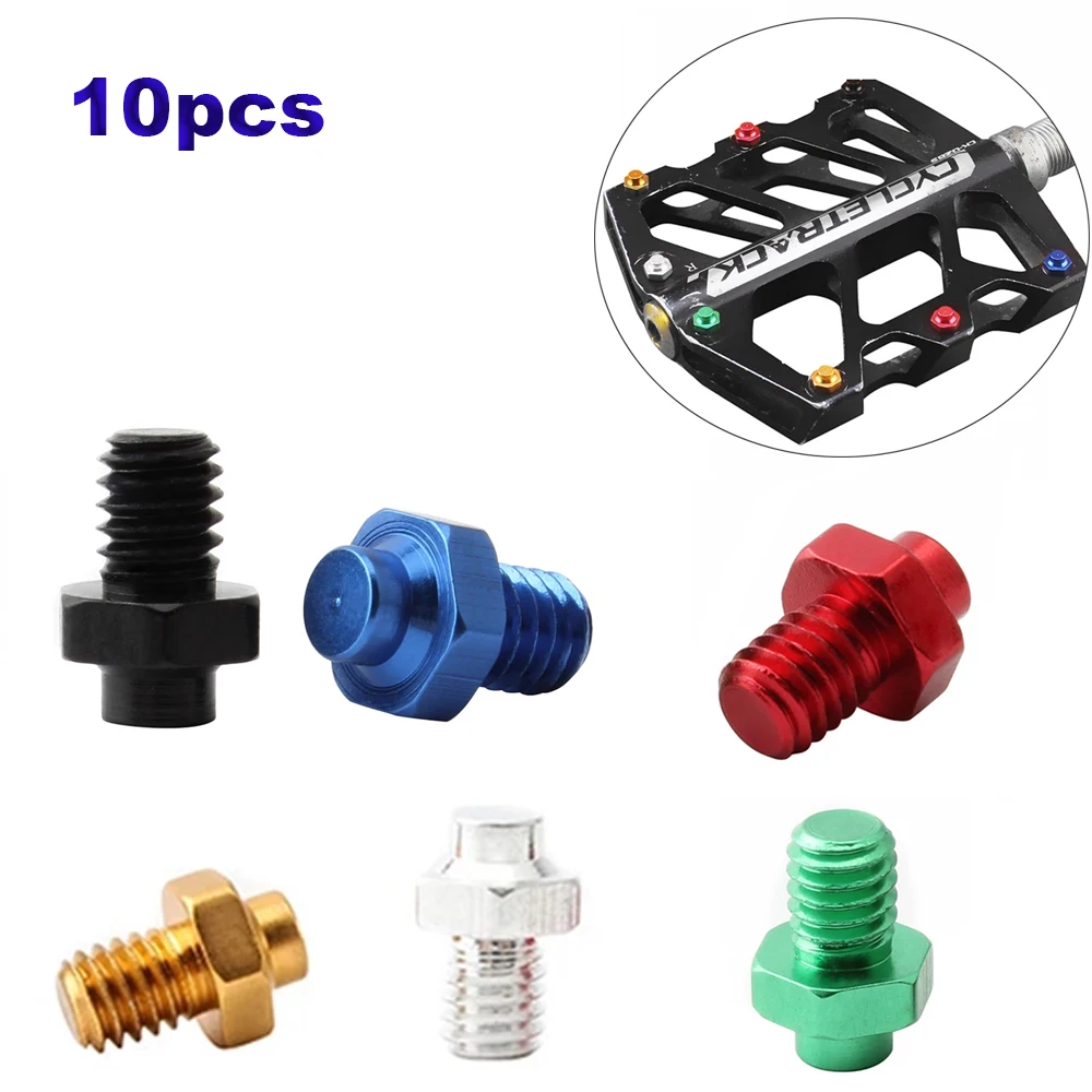 Road Bike Colorful M4 CNC Anti Slide Screw Mountain Bike Bicycle Pedal Bolts Fixed Stud Anti-Skid Nail Pedal Screws