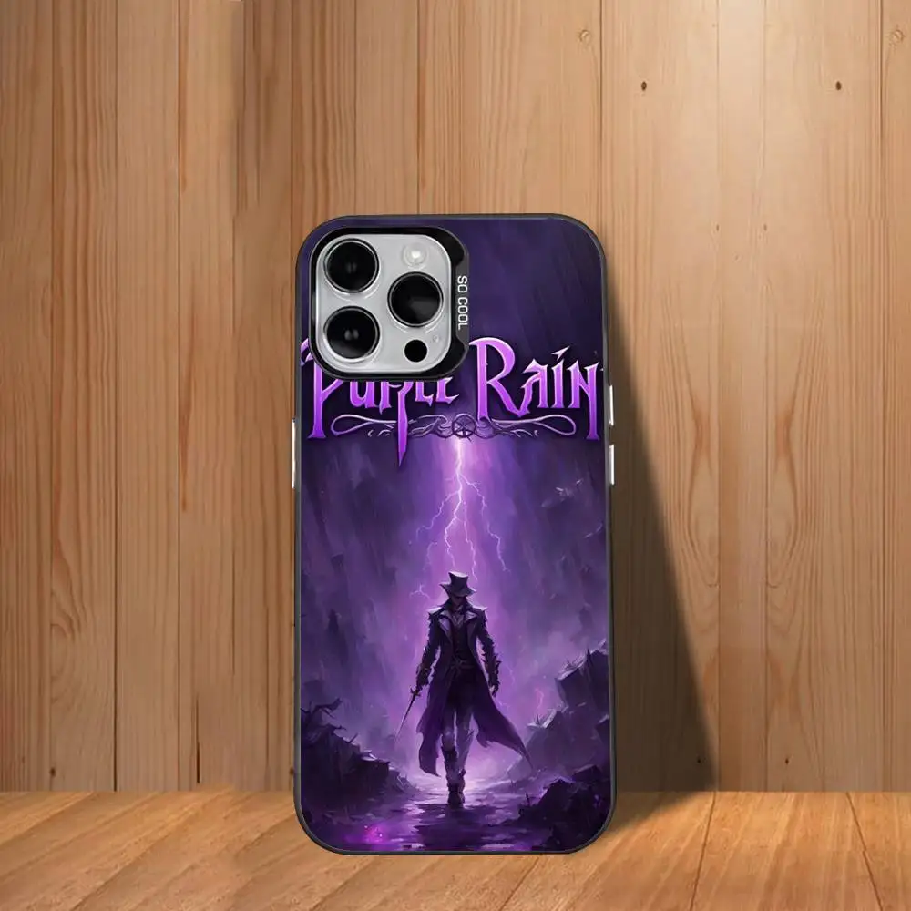 حافظة هاتف Prince R-Rogers N-Nelson لهاتف iPhone 17,16,15,14,13,12,11,Mini,Pro,SE,MAX غطاء أبيض غير لامع مقاوم للصدمات