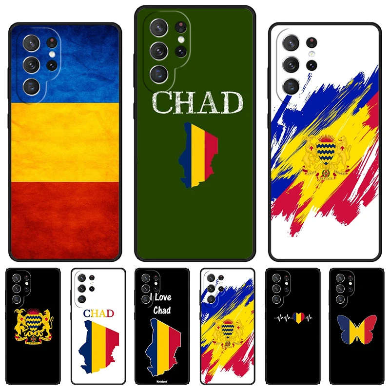 Republic of Chad Flag phone case For Samsung Galaxy S24 S23 S22 Ultra Note 10 20 Plus S8 S9 S10 S20 S21 FE Cover