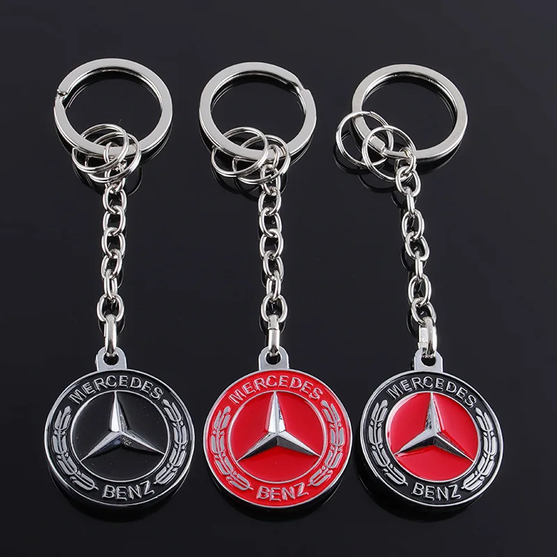 Car Keychain Key Chain Auto Emblem Key Ring Accessories For Mercedes Benz AMG Smart W205 C300 W168 W203 W206 W108 W124 W126 GLA