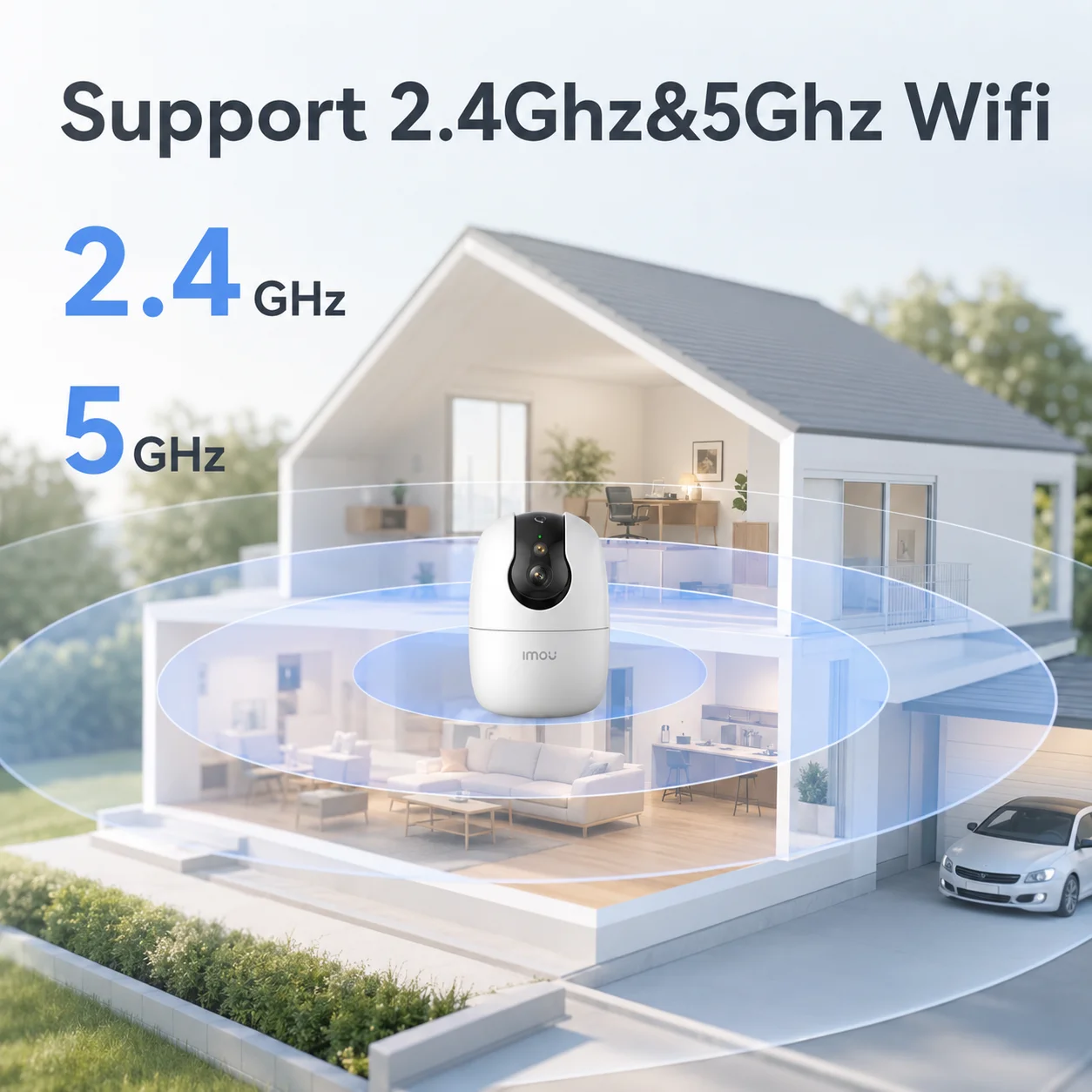 IMOU Ranger 2C Pro 5MP 3K WiFi6 Security IP Camera 360° Coverage Two-Way Talk Human Pet Detection One Touch Call Smart Tracking view 3