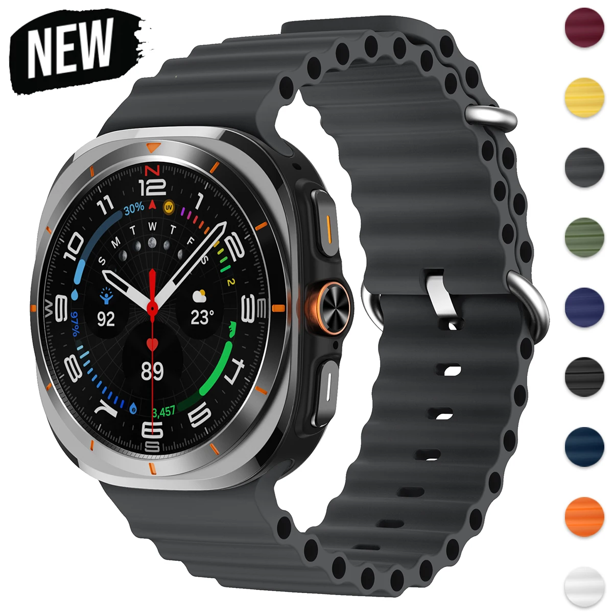 Correa Ocean Loop para Samsung Galaxy Watch Ultra 47mm Correa deportiva suave para Samsung Galaxy 7 ULTRA 47MM pulsera de ajuste rápido