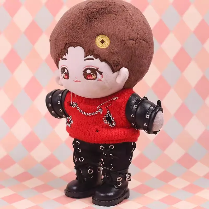 10 Different Styles 20cm Doll Clothes DIY 20cm Plush Doll Leather Clothing Cool Glasses For Korea Kpop EXO Idol Cotton Dolls