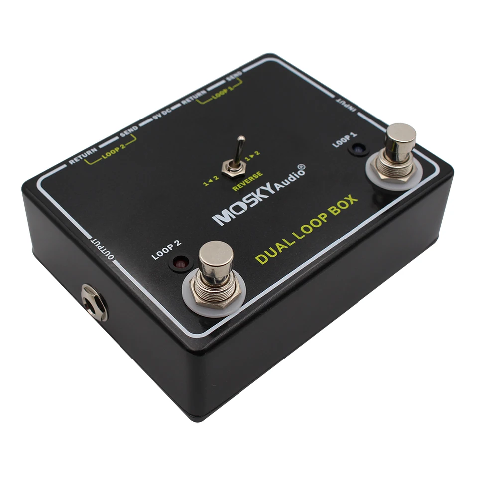 Mosky Audio Dual Loop Box Pedal,2 Independent Loop Guitar Accessories