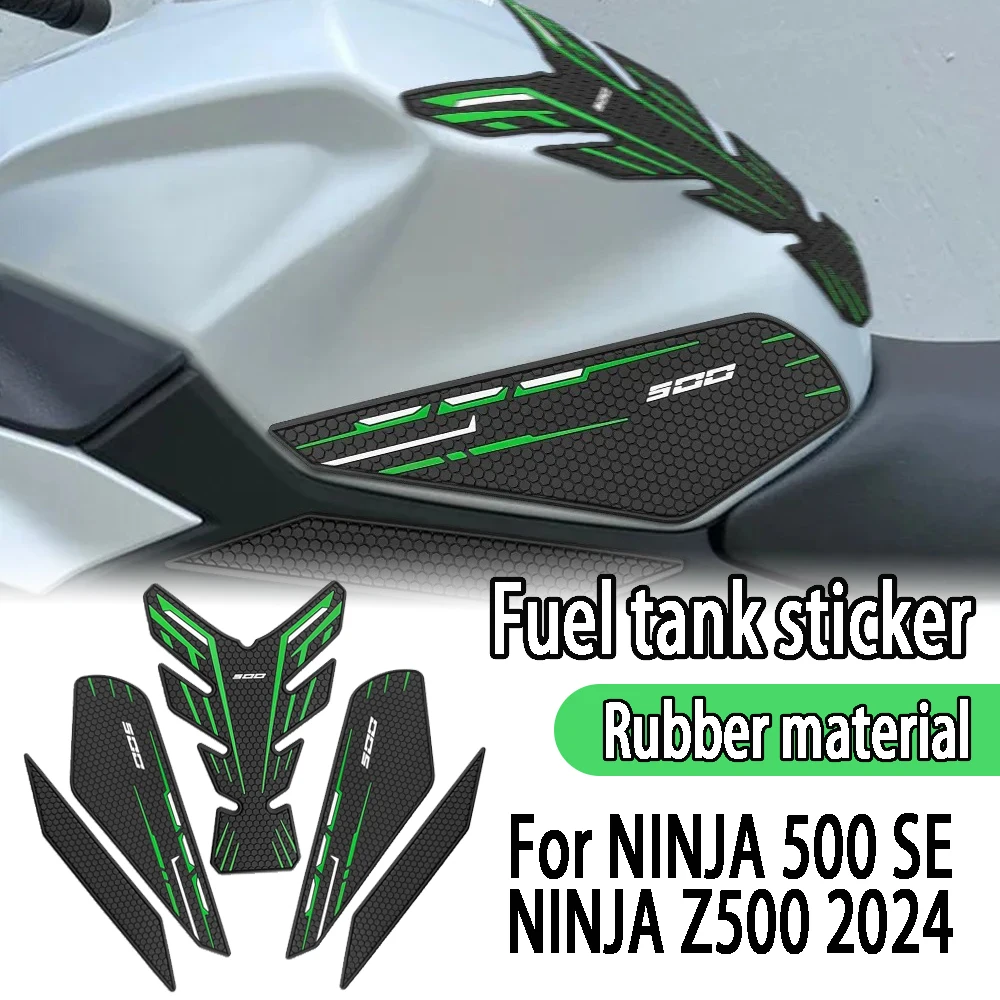 

Для NINJA 500 SE NINJA500 Z500 2024, наклейка на топливный бак, противоскользящая боковая бумага, водонепроницаемая прокладка, резиновая наклейка, аксессуары для мотоциклов