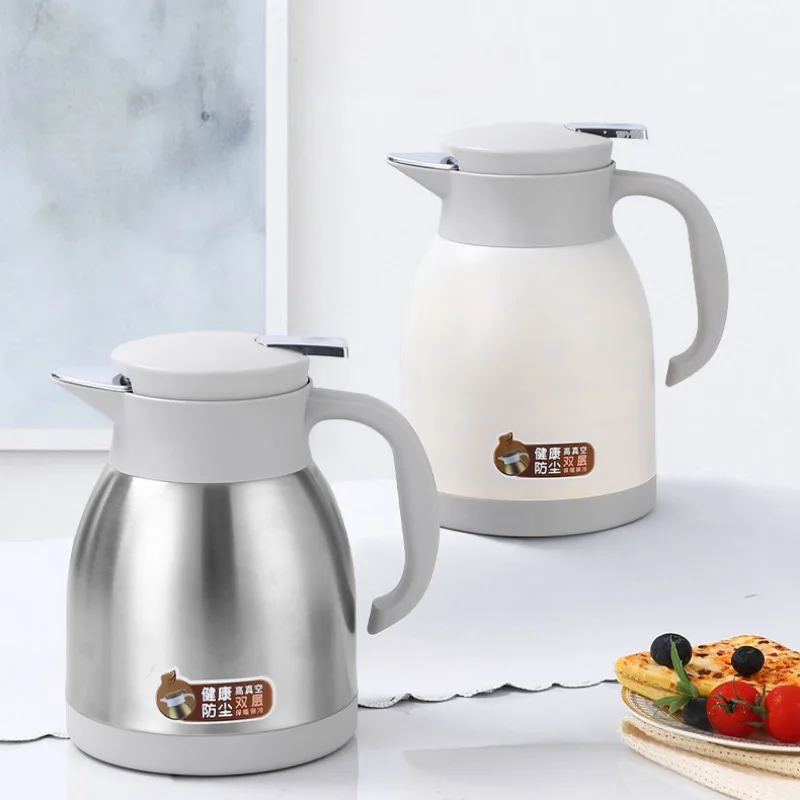 Bouilloire Double couche en acier inoxydable 304, Pot Thermos Portable pour la maison, bouilloire commerciale de grande capacité, bouilloire d'eau froide, bouilloire à thé