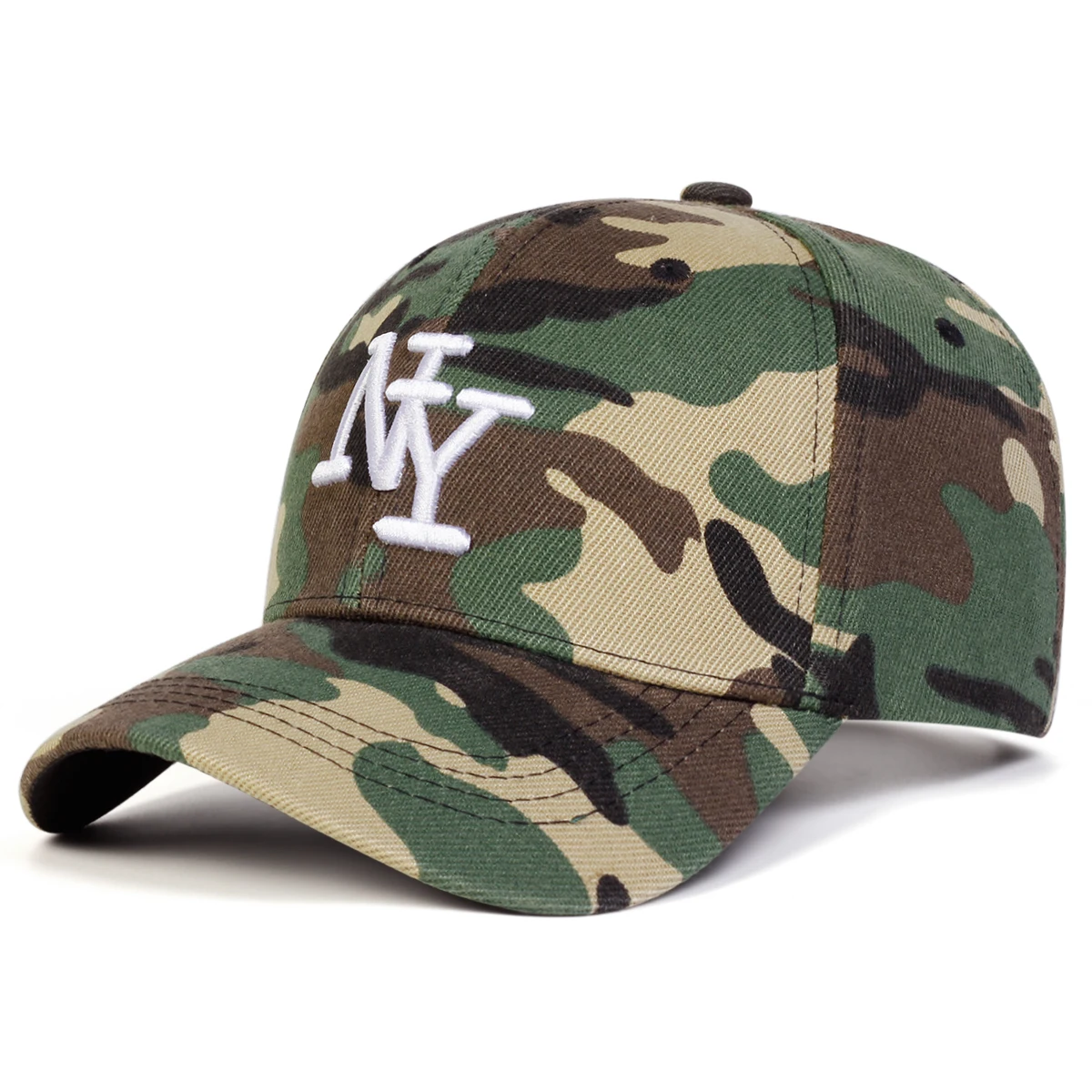 Unisex NY Brief Stickerei Camouflage Baseball Caps Frühling Herbst Outdoor Einstellbare Casual Hüte Sonnenschutz Hut Sport Kappe – Detail 2