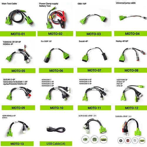 Para BMW KTM YAMAHA JDiag Cable adaptador de escáner de diagnóstico de motocicleta para KAWASAKI Ducati SUZUK Cables de inspección para Harley SYM